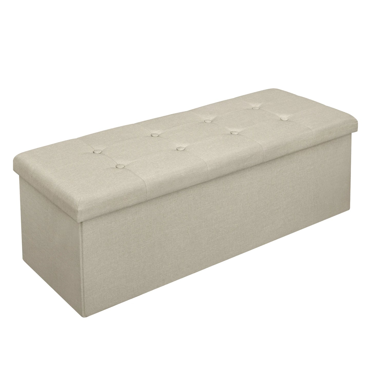 WOLTU Modern MDF Fiberboard Frame Rectangle Shaped Soft Comfortable Linen-Velvet Fabric Cushioned Top Bench-Seat-Storage Chest-Ottomans/Colors-Gray/Brown/Black/Beige/Pink/Weight Max :300 LBS