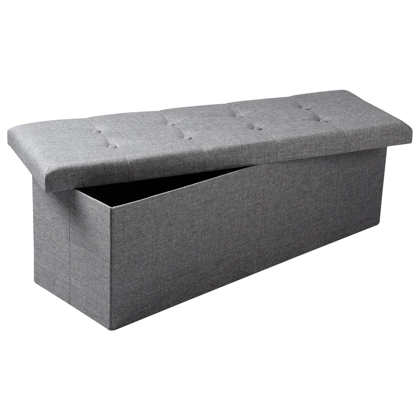 WOLTU Modern MDF Fiberboard Frame Rectangle Shaped Soft Comfortable Linen-Velvet Fabric Cushioned Top Bench-Seat-Storage Chest-Ottomans/Colors-Gray/Brown/Black/Beige/Pink/Weight Max :300 LBS