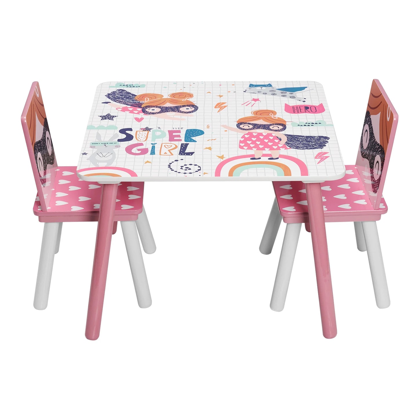 1 Children's Table 2 Children's Chairs Children's Furniture Set Cute Toy Game Table Kids Desk Baby Learning Tables Chair