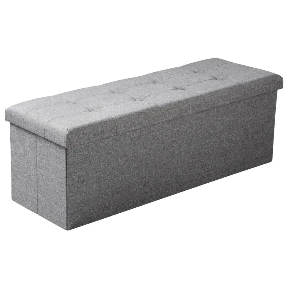 WOLTU Modern MDF Fiberboard Frame Rectangle Shaped Soft Comfortable Linen-Velvet Fabric Cushioned Top Bench-Seat-Storage Chest-Ottomans/Colors-Gray/Brown/Black/Beige/Pink/Weight Max :300 LBS